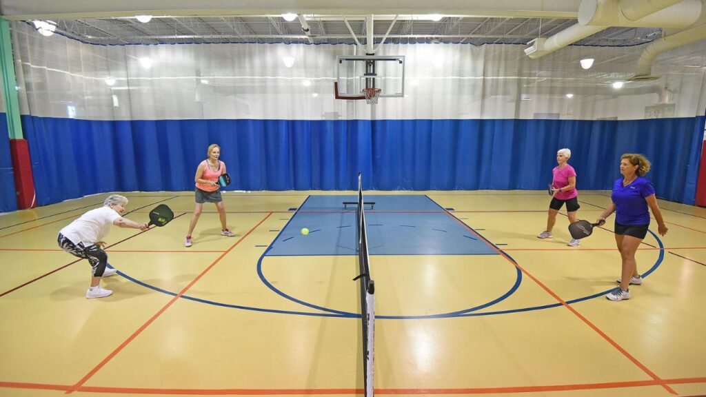 Pickleball Courts Fit on a Basketball Court