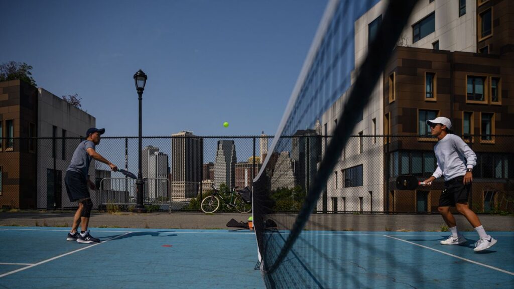 Pickleball Courts Fit on a Tennis Court